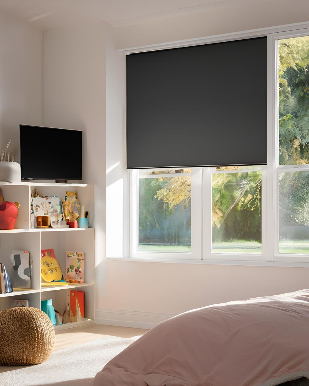 Persianas enrollables blackout en dormitorio - Inner-Lux